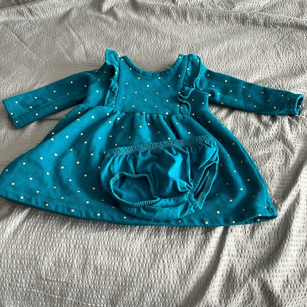 Carters 9M Winter Fleece inside Dress